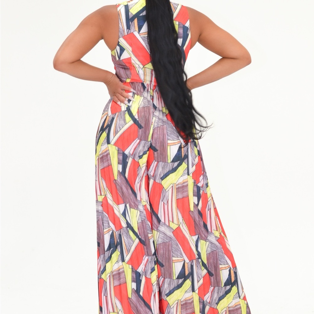 Vibrant Abstract Jumpsuit - Picture 3 of 4